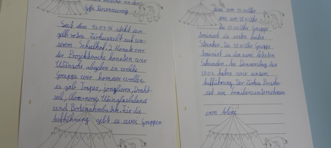 Kindertexte zum Zirkusprojekt Kindertexte zum Zirkusprojekt
