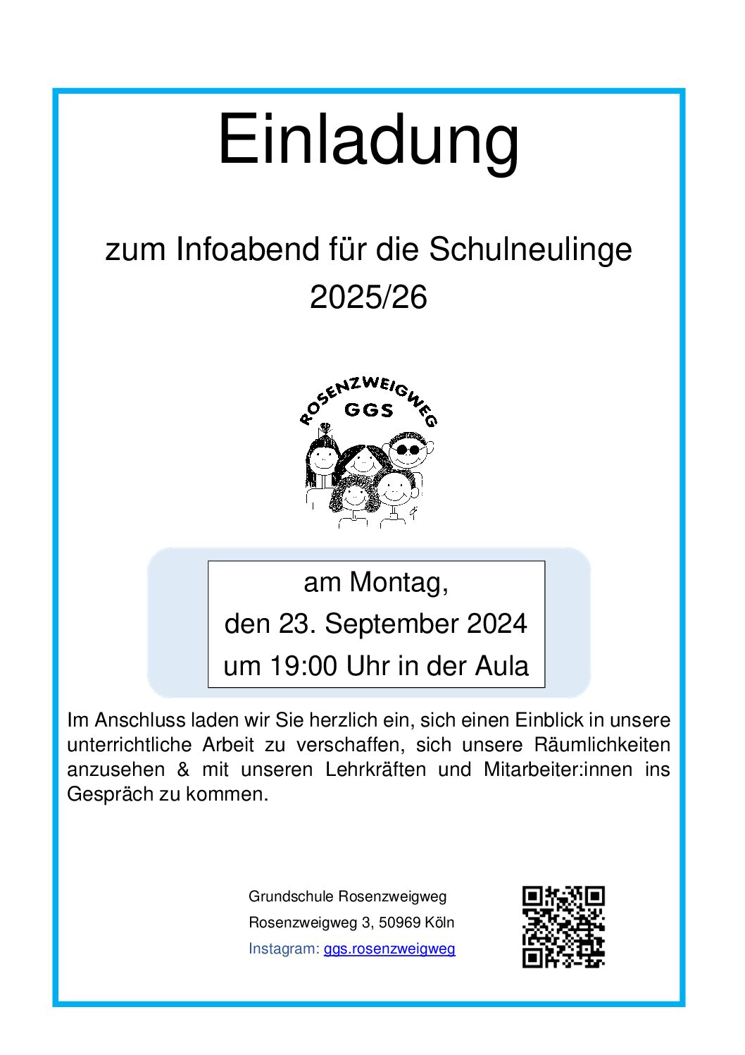 Infoabend Schulneulinge 2025/2026